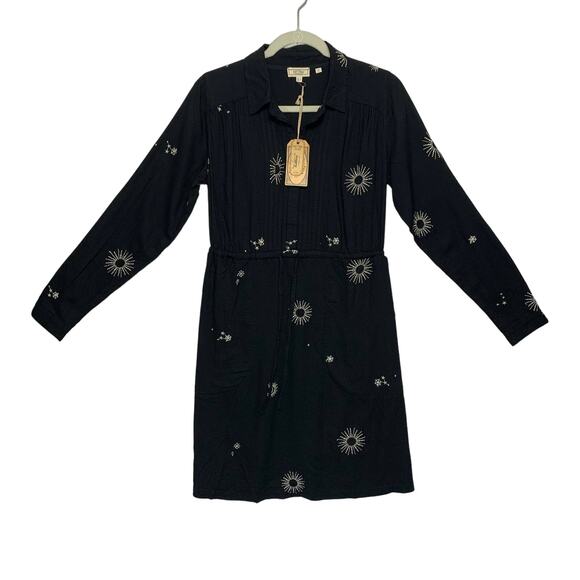 Fat Face Dresses & Skirts - Fat Face Madagan Celestial Long Sleeve Dress NWT Sz 4 Embroidered Knee Length